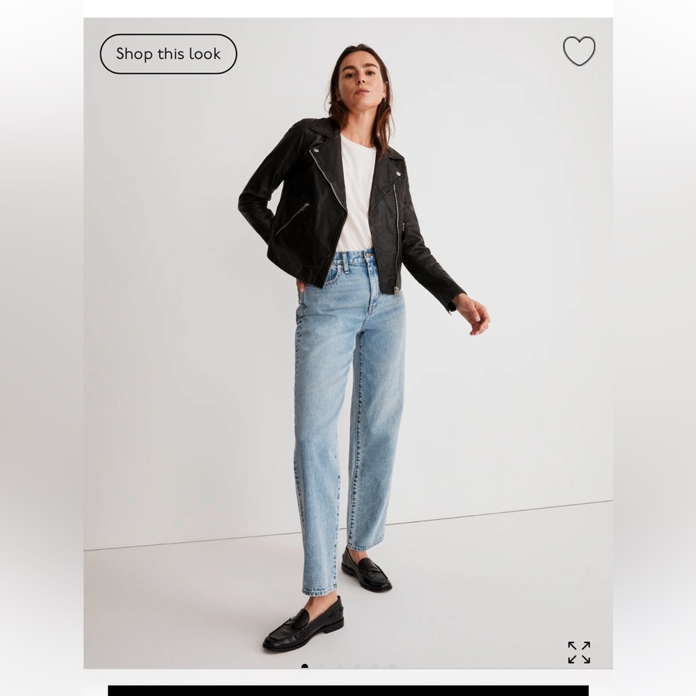Madewell washed leather motorcycle jacket